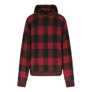 Skims Cozy Knit Sweater Brick Buffalo Check NWT Christmas Holiday Collection